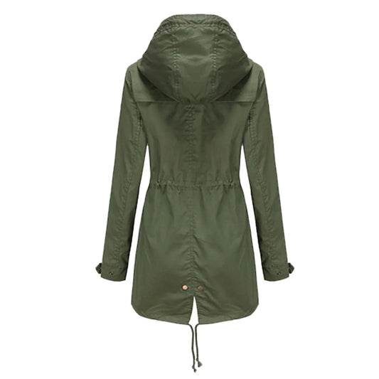 Lange Regenjacke Waterproof Damen - IdealeKleiden