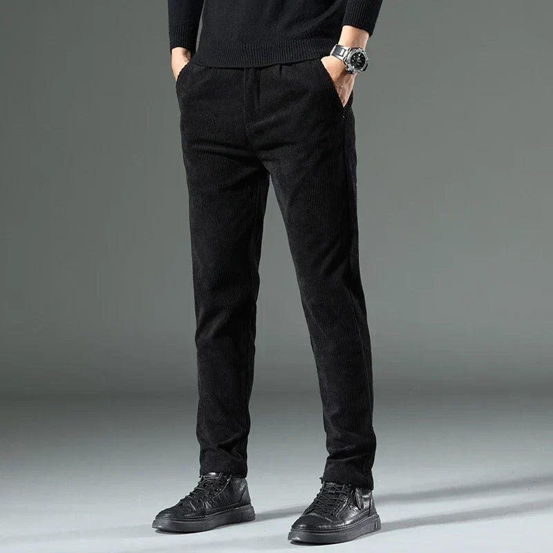Schicke schwarze Herren-Chino-Hose Slim-Fit - IdealeKleiden