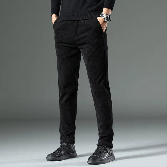 Schicke schwarze Herren-Chino-Hose Slim-Fit - IdealeKleiden