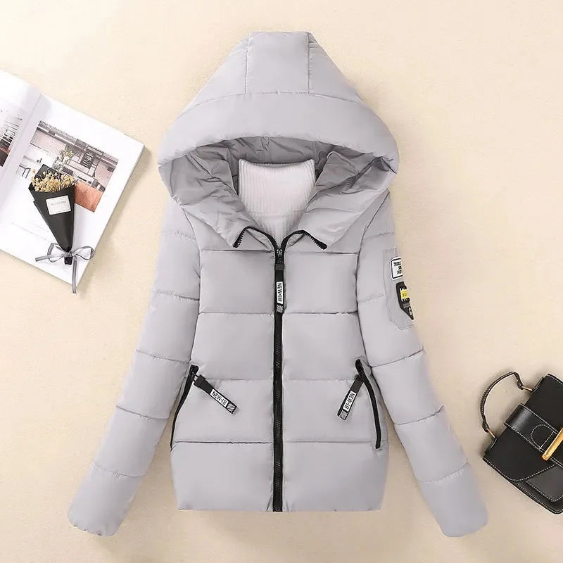 Doudoune chaude doublée à capuche