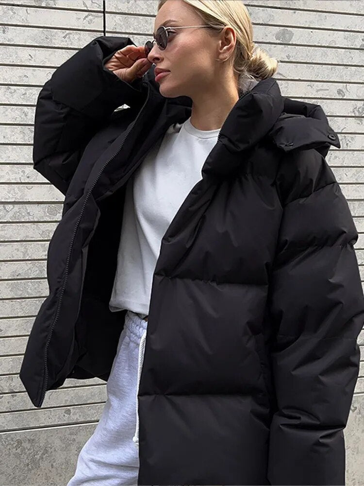Grande veste à capuche oversize pour femme