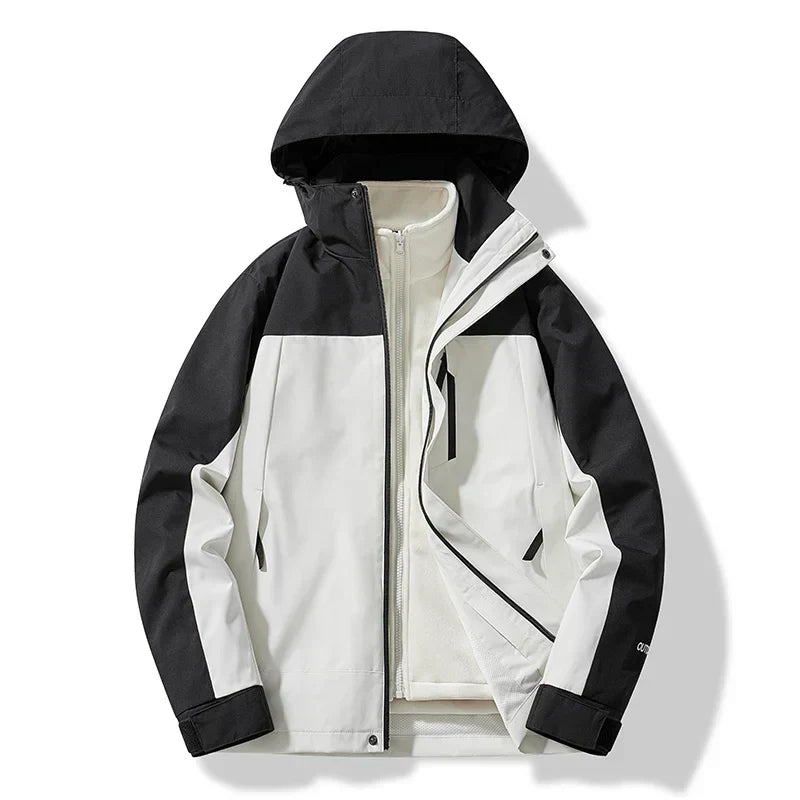 Veste de ski pour homme Résistante aux intempéries Capuche Isolée