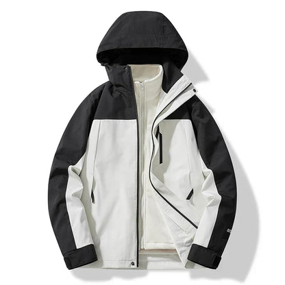 Veste de ski pour homme Résistante aux intempéries Capuche Isolée