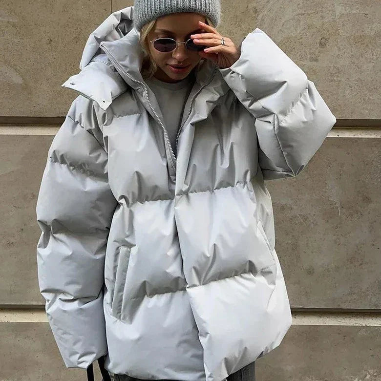 Doudoune surtaile chaude à capuche pour l'hiver