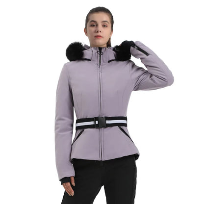 Veste de ski femme, motif hivernal, chaude
