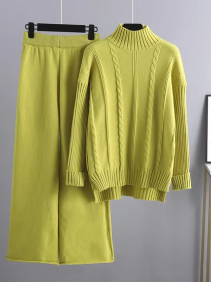 Ensemble robe et gilet en maille tendance pour femme