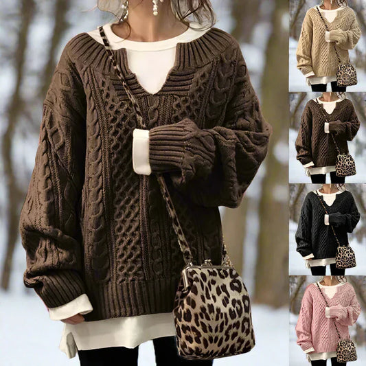 Strickpullover Oversized Weichwarm Comfort Fit - IdealeKleiden