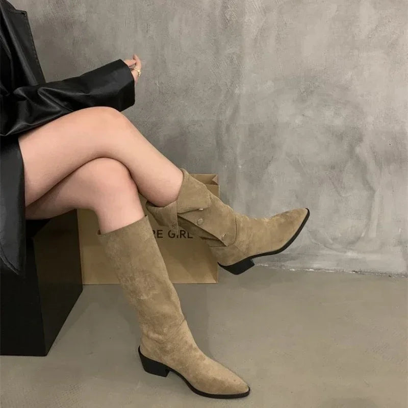 Bottes Cowboy Femme Effilées Franges Design