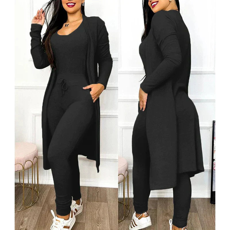 Ensemble de salon 3 pièces pour femme avec veste Confort