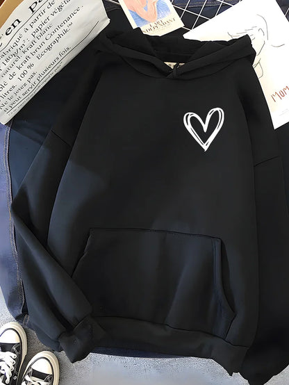 Sweat à capuche cœur femme Confortable Design tendance