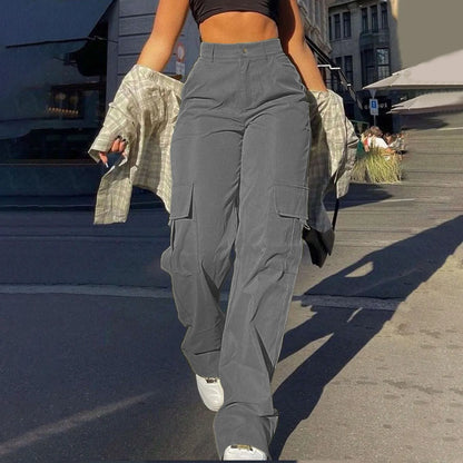 Pantalon cargo femme Confortable Avec de nombreuses poches