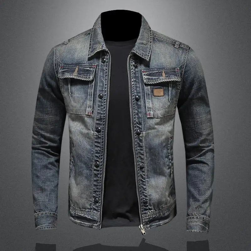 Veste en jean homme style rétro