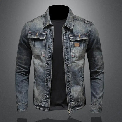 Veste en jean homme style rétro