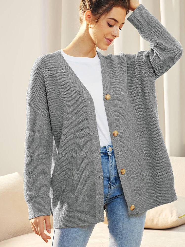 Gilet d'automne femme tricoté confortable