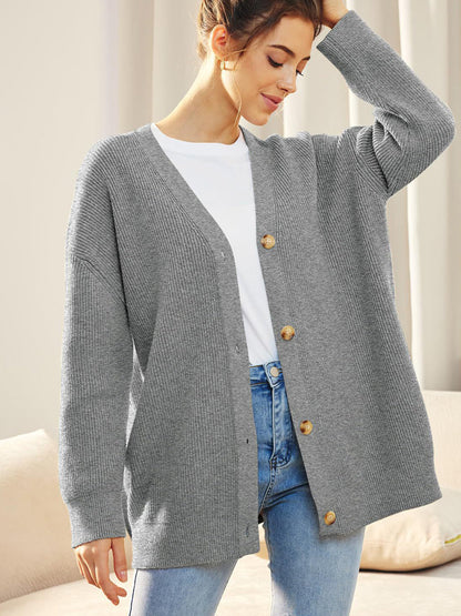 Gilet d'automne femme tricoté confortable