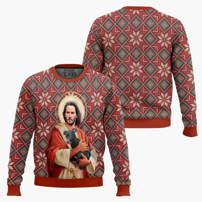 Pull de Noël amusant Motif fantaisie Wick-Mas