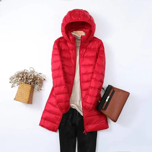 Doudoune légère pour femme Veste d'hiver matelassée chaude