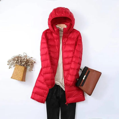 Doudoune légère pour femme Veste d'hiver matelassée chaude