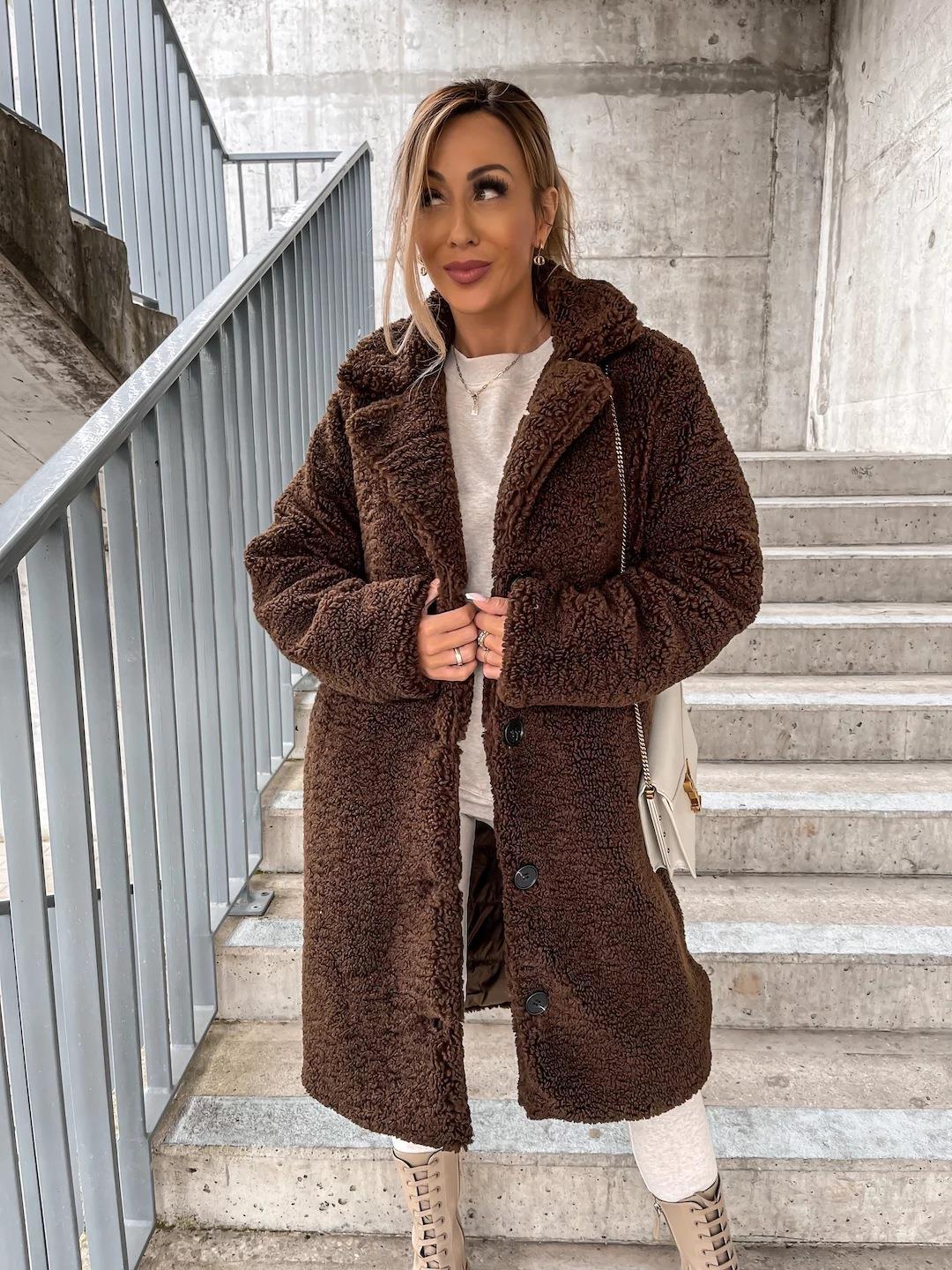 Manteau d'hiver doux pour femme