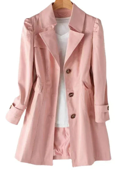 Trench-coat stylé Décontracté Coupe-vent