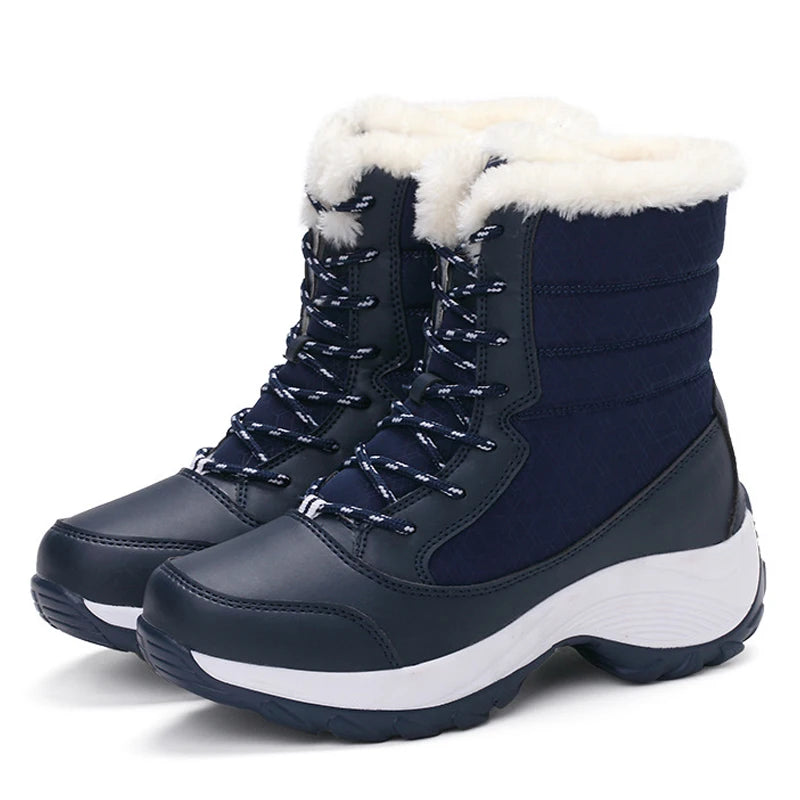 Bottes d'hiver femme - Doublées - Déperlantes - Semelle plateforme