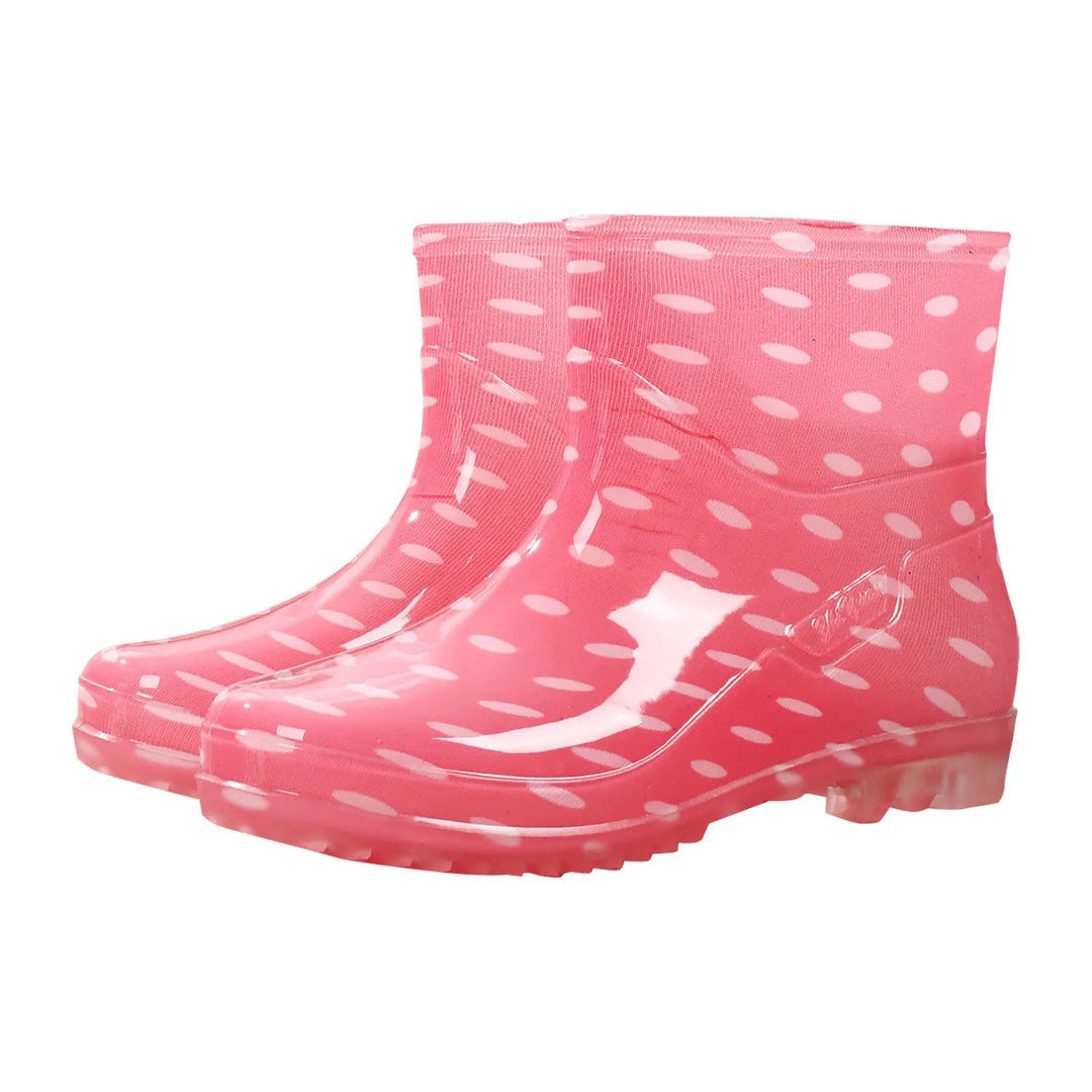 Bottes en caoutchouc imperméables mi-hautes imprimées antidérapantes