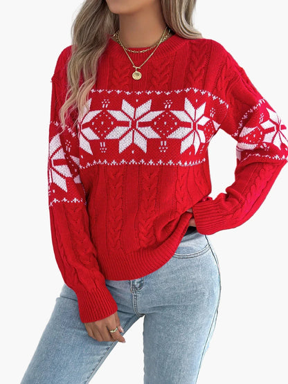 Pull de Noël Motif Norvégien Chaud
