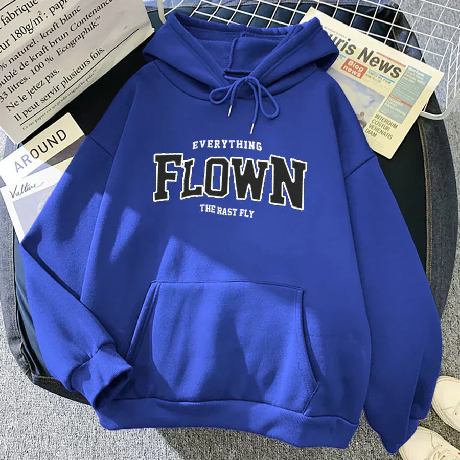 Sweat-shirt à capuche stylé avec imprimé tendance pour femme