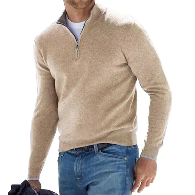 Pull moderne pour homme avec fermeture éclair