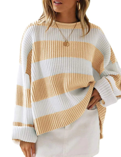 Grand pull en maille Oversize à rayures