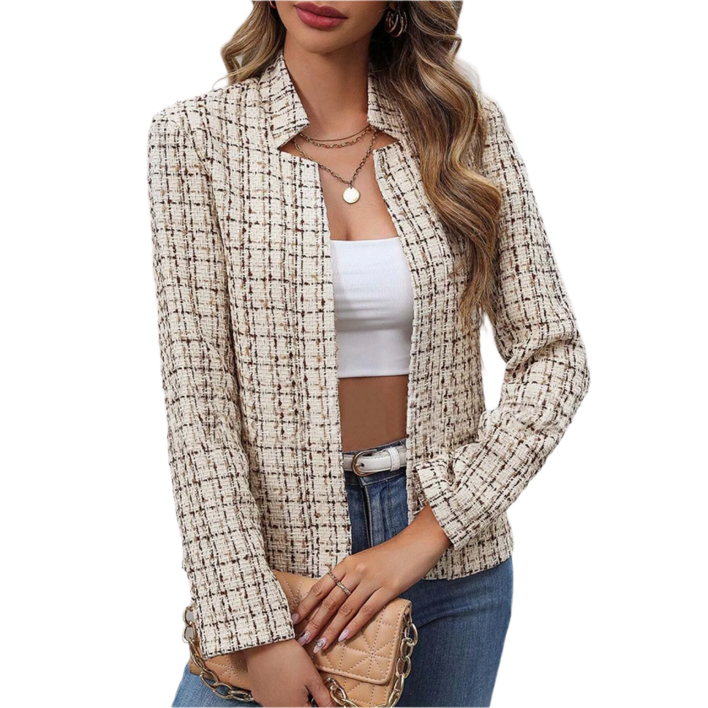 Blazer femme stylé manches longues moderne