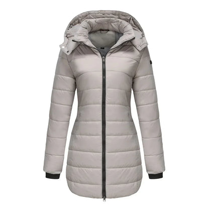 Manteau matelassé d'hiver chaud à capuche pour femme