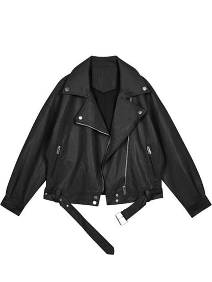 Blouson en cuir élégant taille XXL
