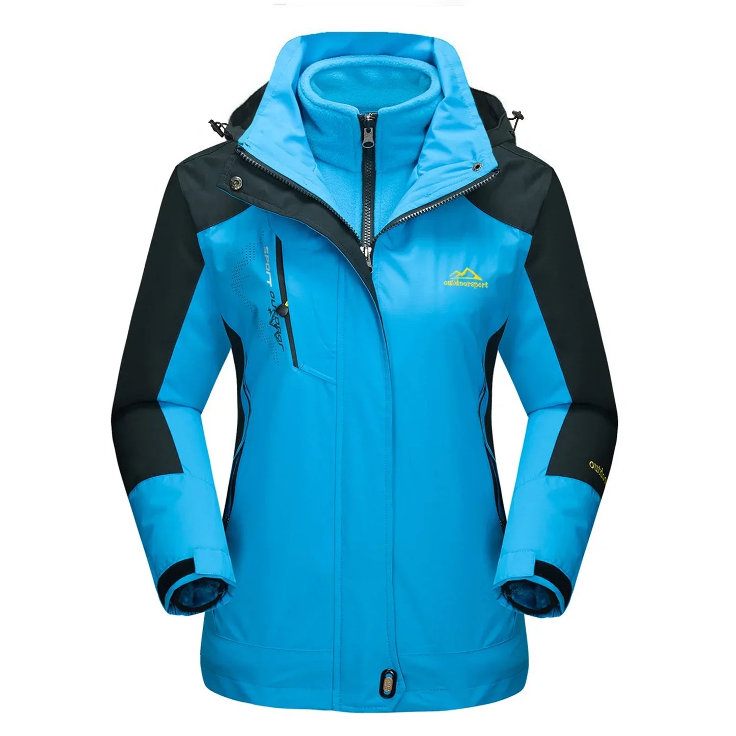Veste de ski chaude doublée polaire 3-en-1