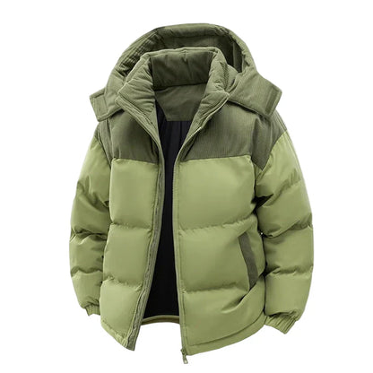 Doudoune matelassée d'hiver pour femme - Veste d'extérieur chaude avec capuche