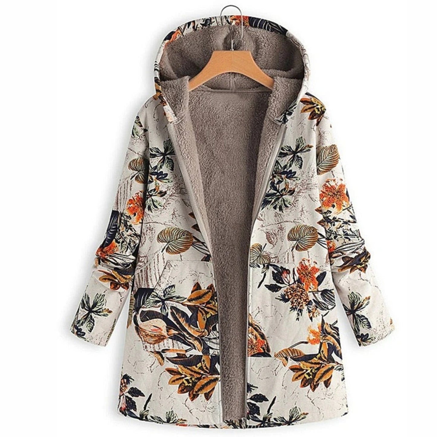 Veste femme élégante Motif floral Chaude