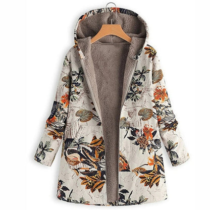 Veste femme élégante Motif floral Chaude