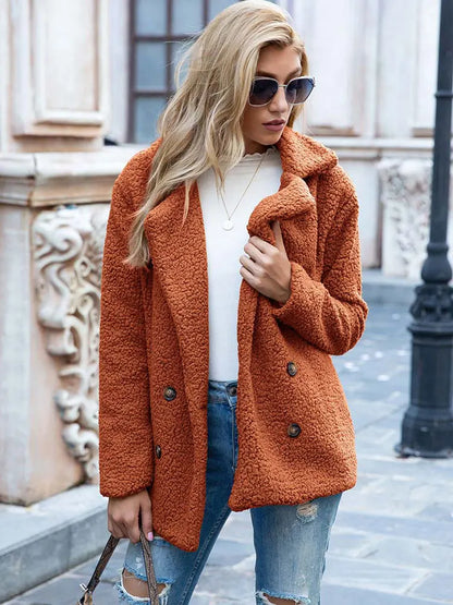 Veste douce femme Manteau Teddy Hiver