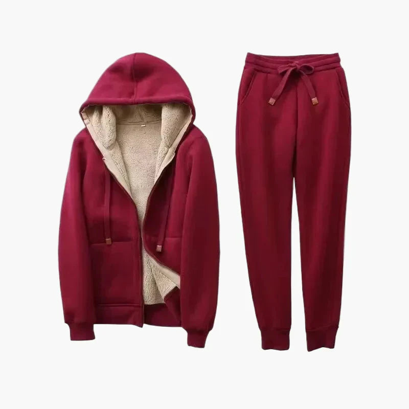 Praktischer Trainingsanzug mit Kapuzenjacke und Jogginghose Sportlich Bequem - IdealeKleiden