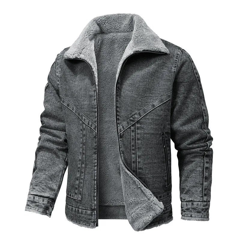 Veste polaire en jean tendance