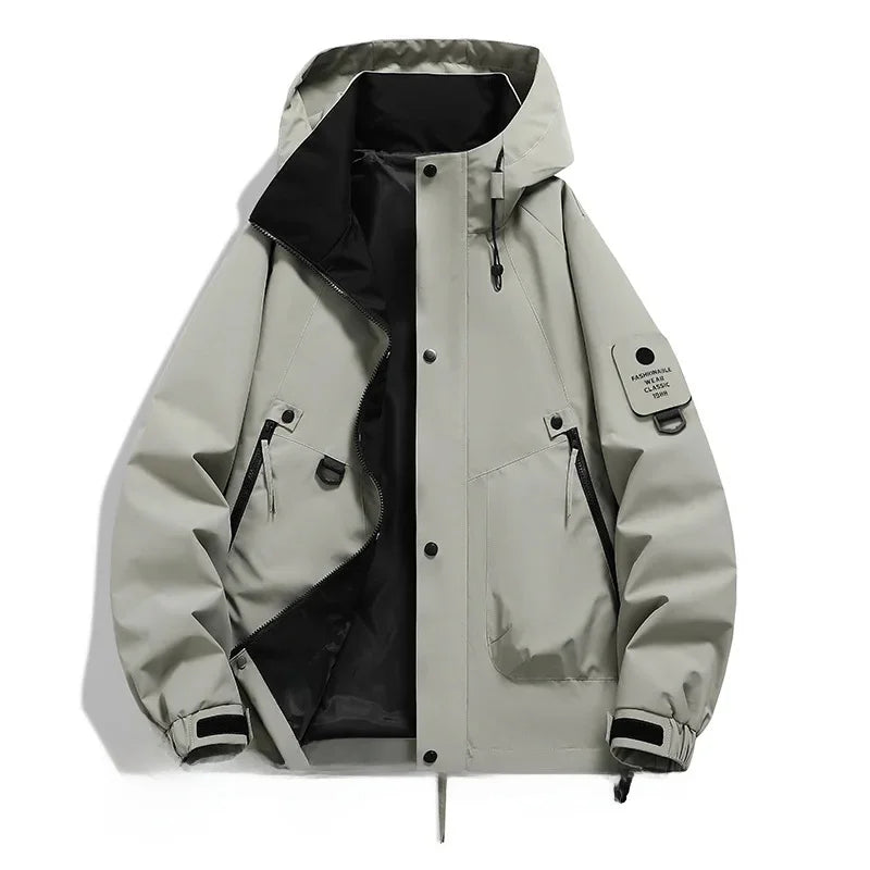 Veste d'extérieur pour homme Capuche Fermeture éclair