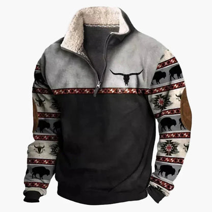 Pull Western stylé motif aztèque