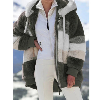 Manteau en peluche surdimensionné pour femme