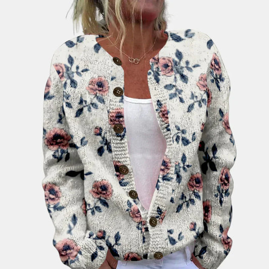 Eleganter Rosen-Cardigan Damen - IdealeKleiden