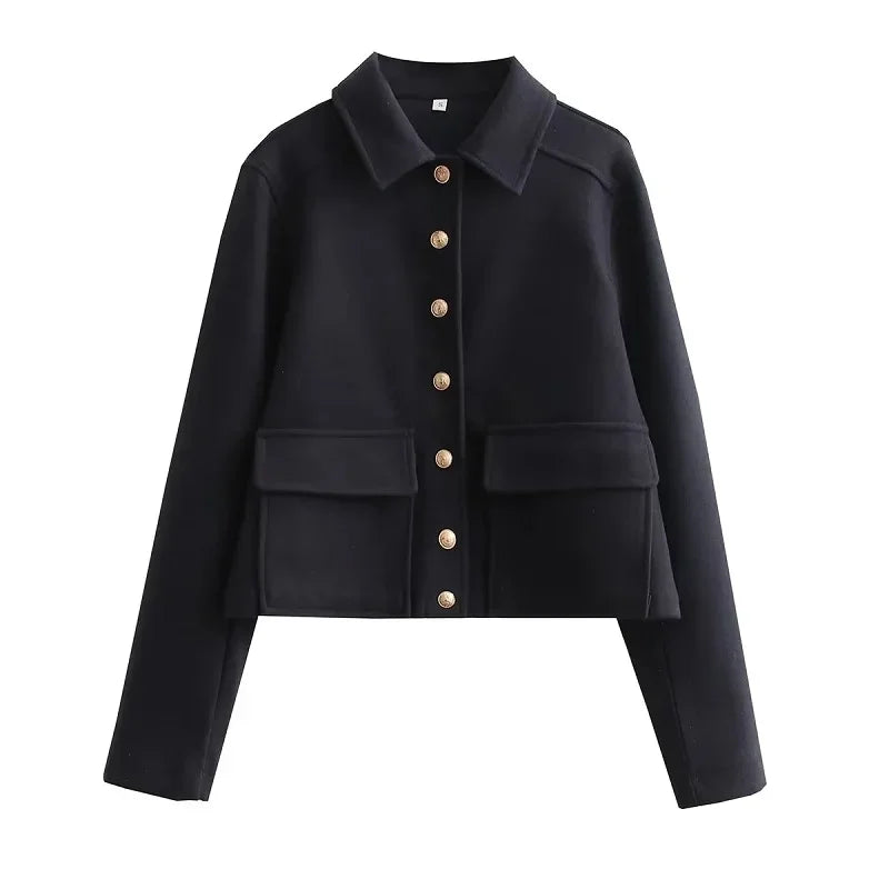 Veste courte femme Smart Casual Moderne Boutons