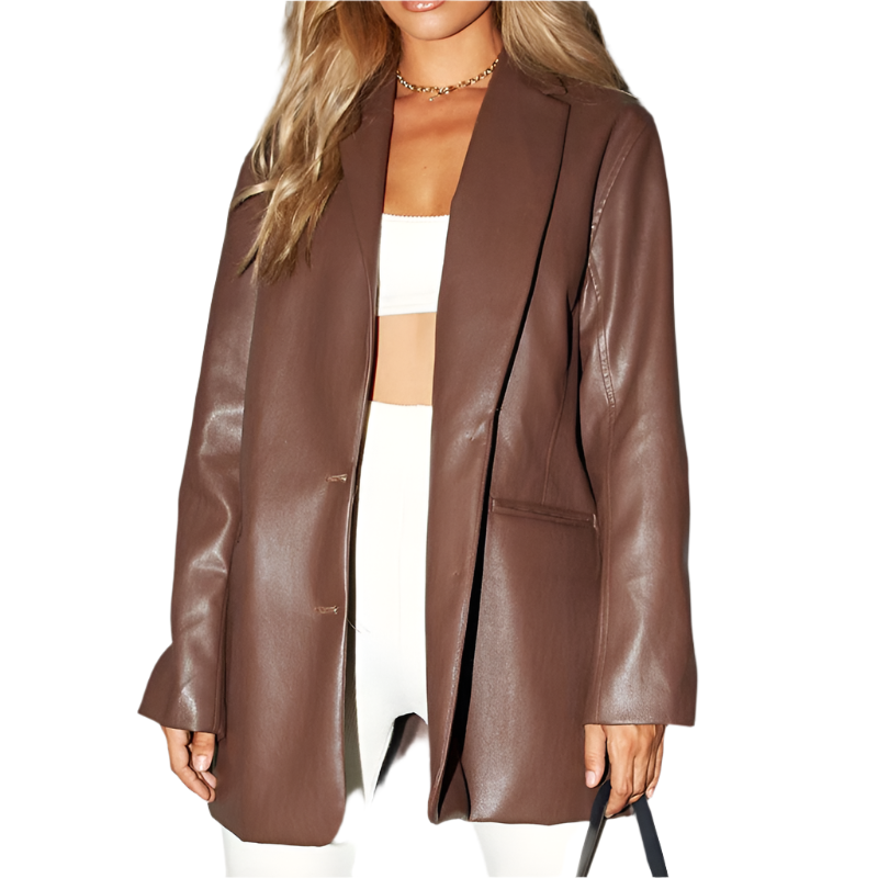 Veste féminine élégante en similicuir