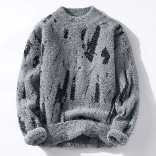 Pull en tricot pour homme, motif à côtes classique