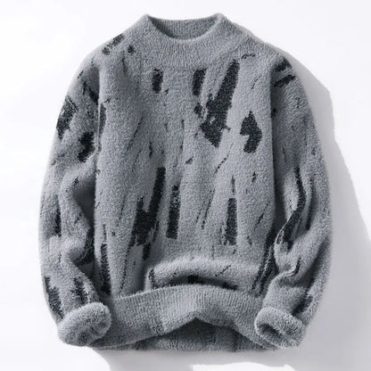 Pull en tricot pour homme, motif à côtes classique