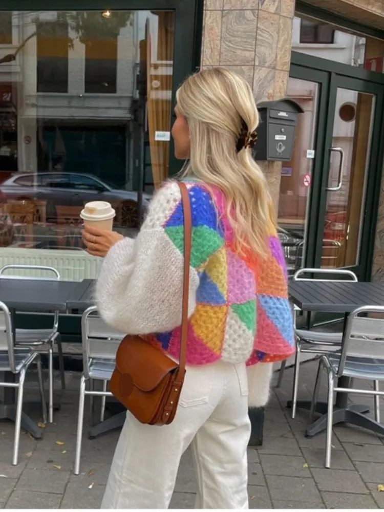 Stylischer Pullover Streifen Offenheitsdesign - IdealeKleiden