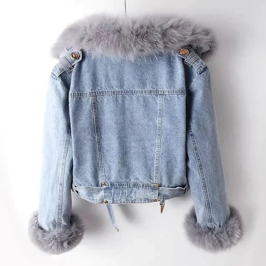 Modische Denim-Jacke Damen - IdealeKleiden